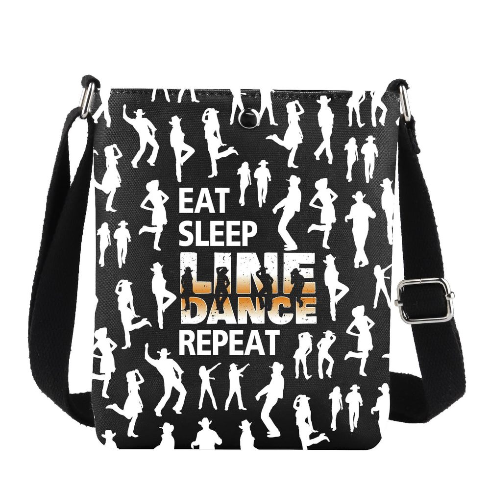 Line Dance Crossbody Bag Eat Sleep Line Dance Repeat Bag Gift C :>